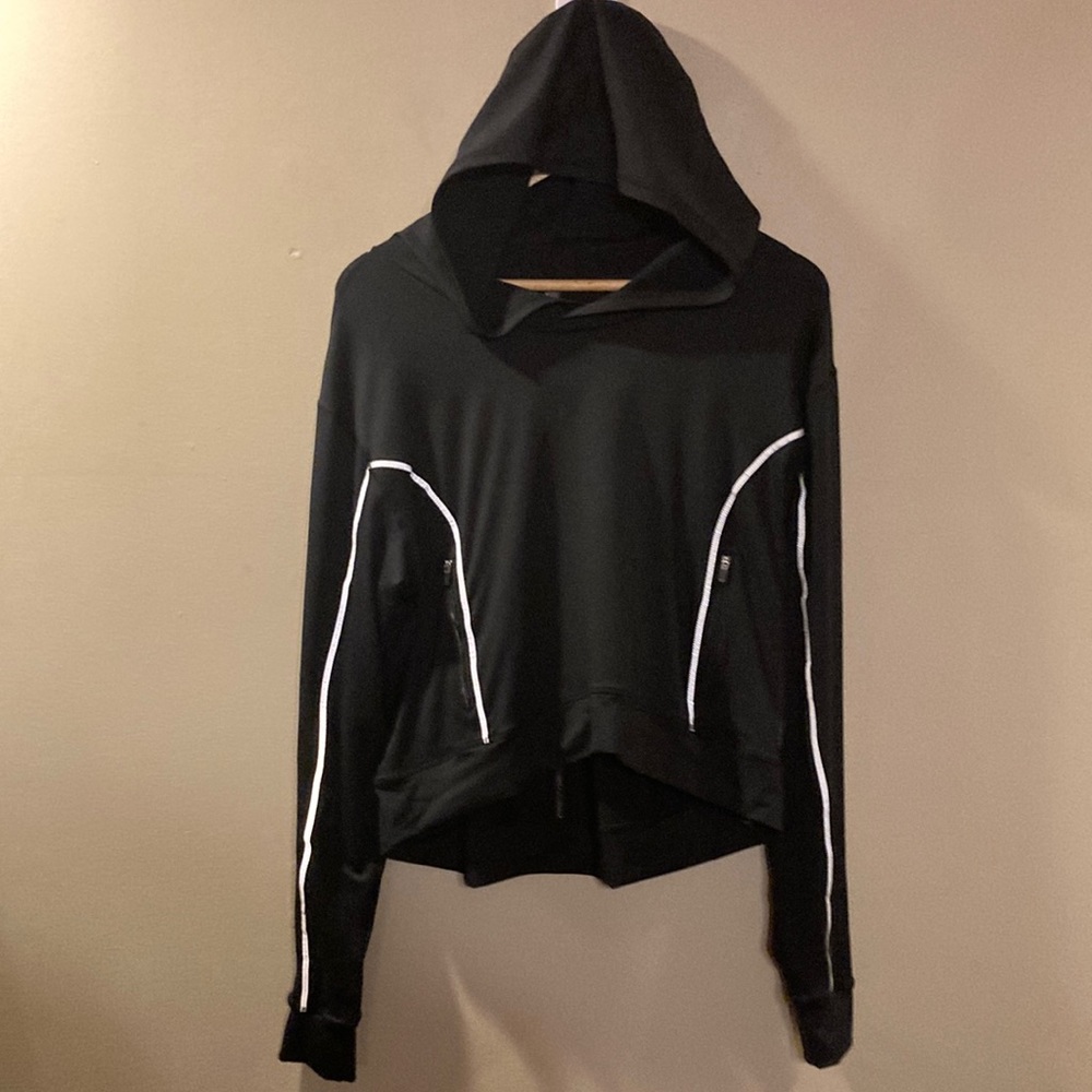 FP Movement Black Hooded Women's Top, Size M